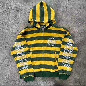 Striped Green and Yellow Kids Hoodie